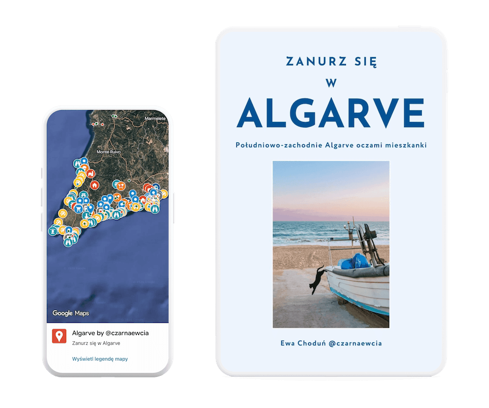 E-book i mapa Zanurz się w Algarve. Południowo-zachodnie Algarve oczami mieszkanki. Album, przewodnik i mapa w jednym. Ewa Choduń - czarnaewcia.